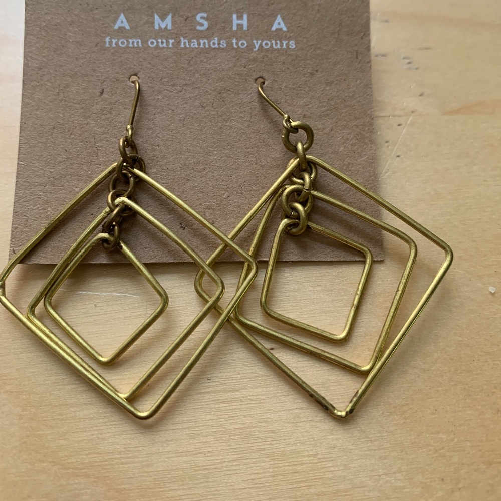 Gorgeous brass earrings